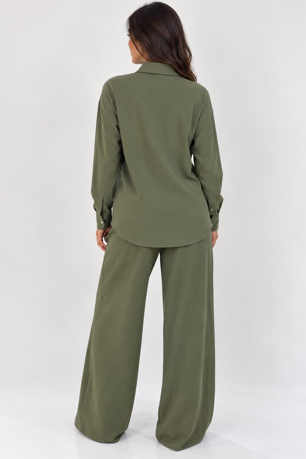 Ensemble Chemise & Pantalon Large – Élégance Décontractée