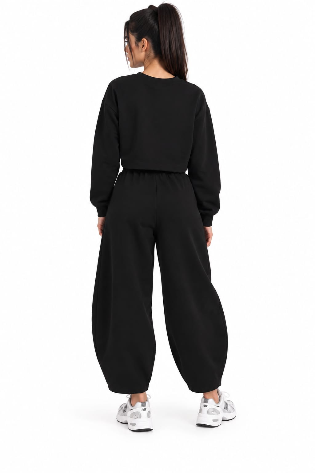 Ensemble 2 Pièces Crop Top  Pantalon Ballon - 80% Coton