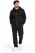 nsemble de sport homme noir – Sweat zippé à capuche & pantalon