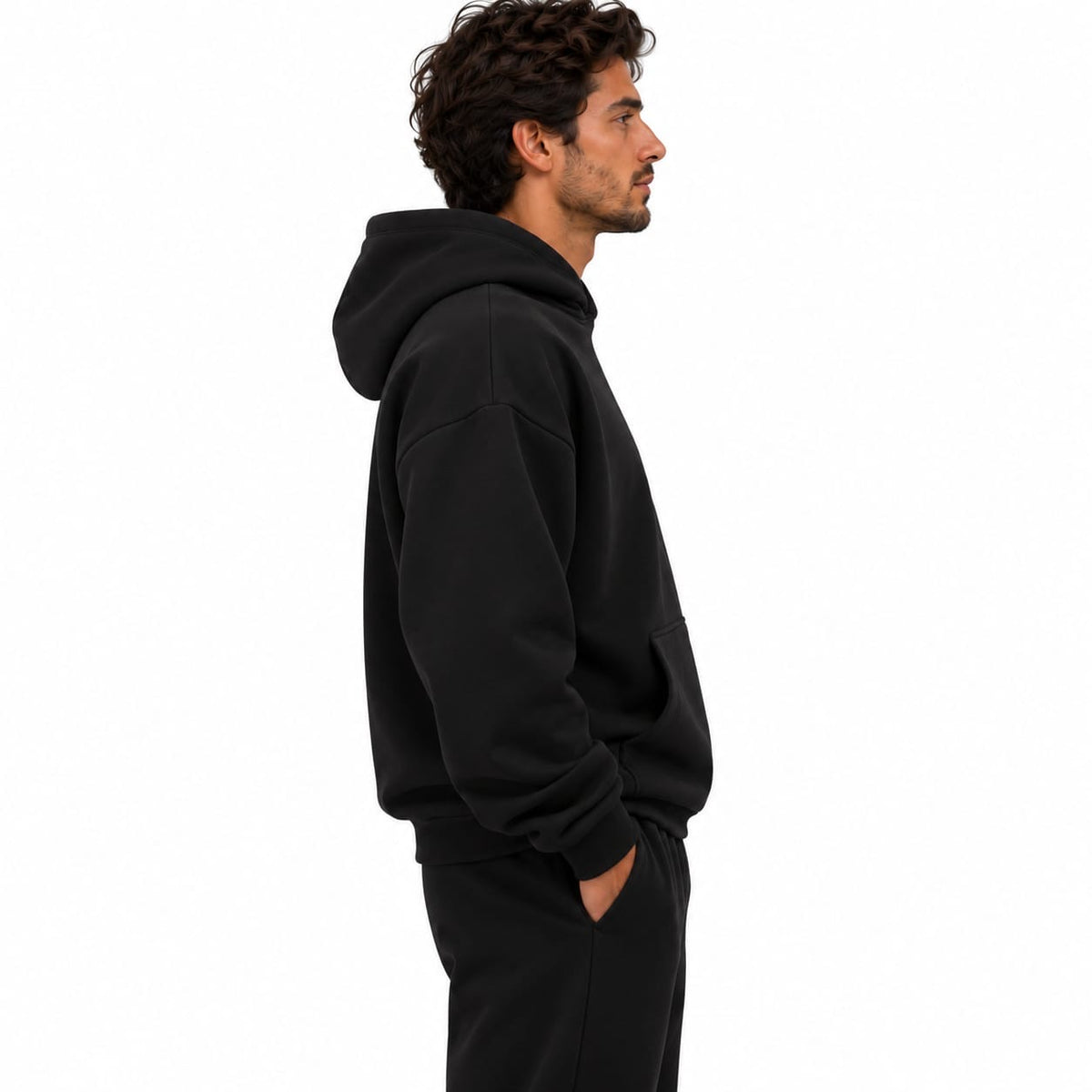 Hoodie Oversize Noir – Style & Confort