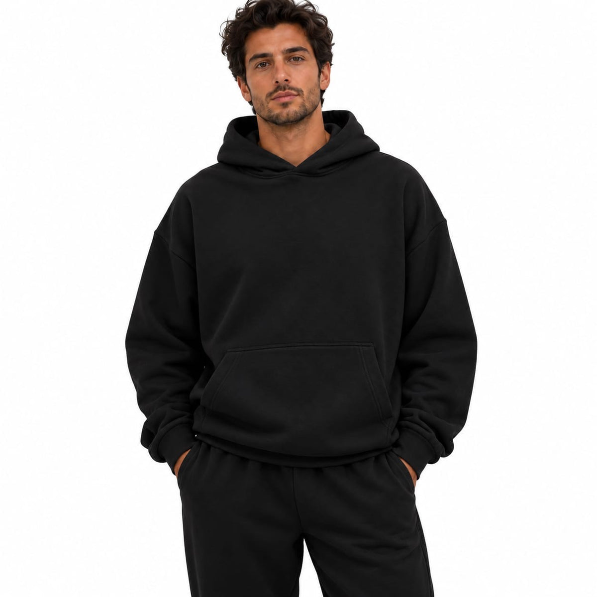 Hoodie Oversize Noir – Style & Confort